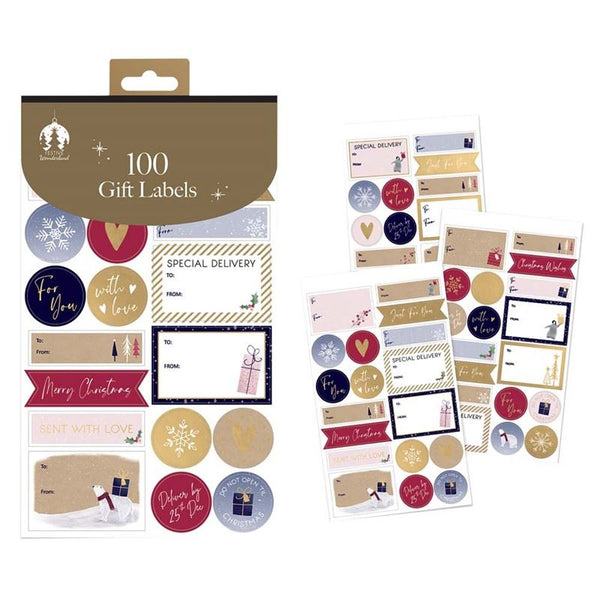 CONTEMPORARY GIFT LABELS PACK 100/PK. TAXA0120