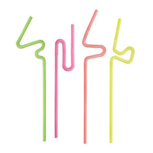 50 CREATIVE DRINKING STRAW NEON COLOURS. 16724