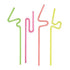 50 CREATIVE DRINKING STRAW NEON COLOURS. 16724