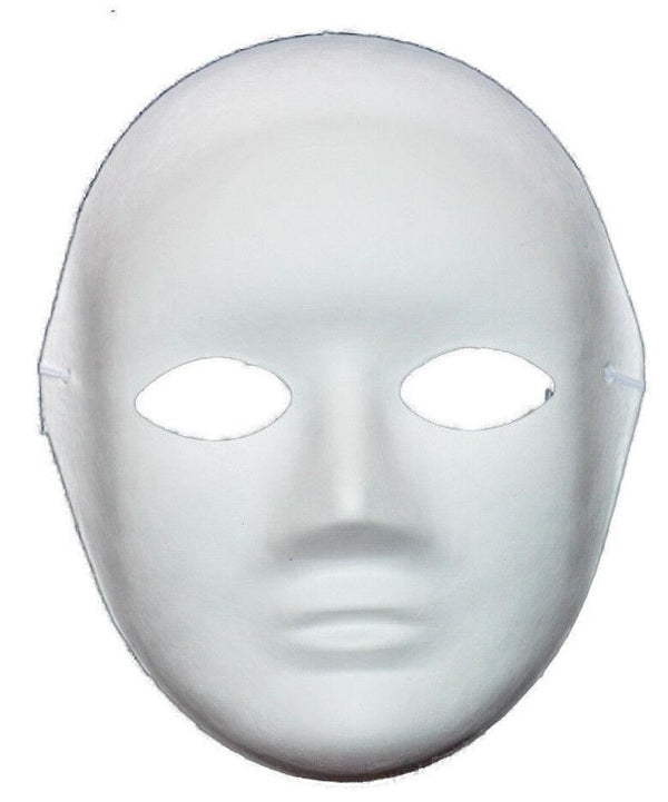 Paper Craft Masks - White Rigid Full Face, JL5567