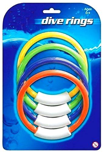 Dive Rings Pool Toy - 4 Pack TY8262 for Underwater Games