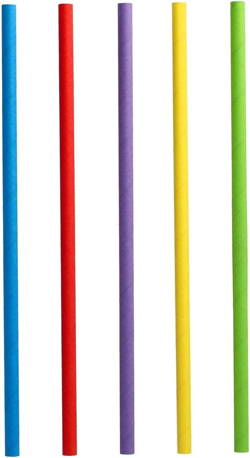 PAPSTAR PACK OF 100 SHAKE STRAWS PAPER ASSORTED COLOUR. PS88481