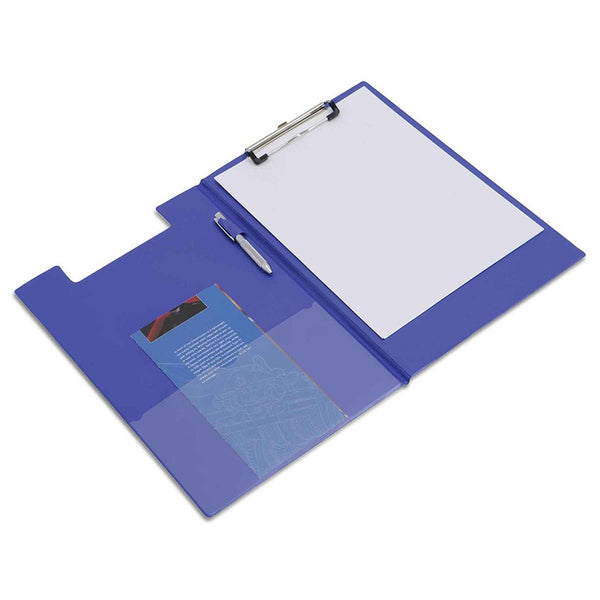Rapesco Clipboard - Durable Blue Foldover Clip Board ROPVFDCB0L3