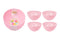 BELLO PLASTIC BOWL 500ML 4/PK - PINK. AM2074