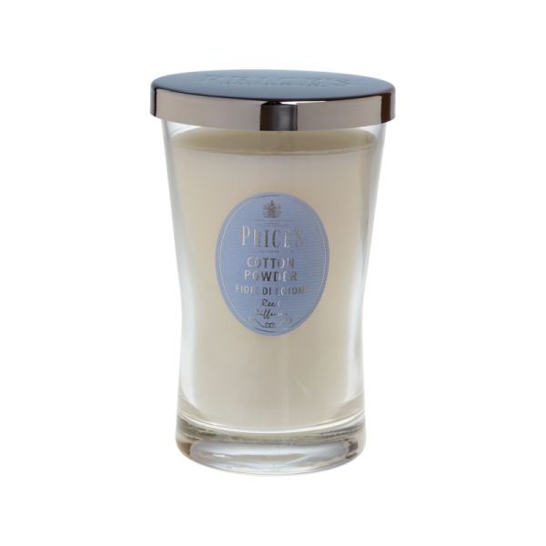 SIGNATURE LARGE JAR CANDLE 70HRS - COTTON POWDER. CJL010325