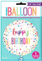 Happy Birthday Balloon - Unique Bright Confetti Foil 18"