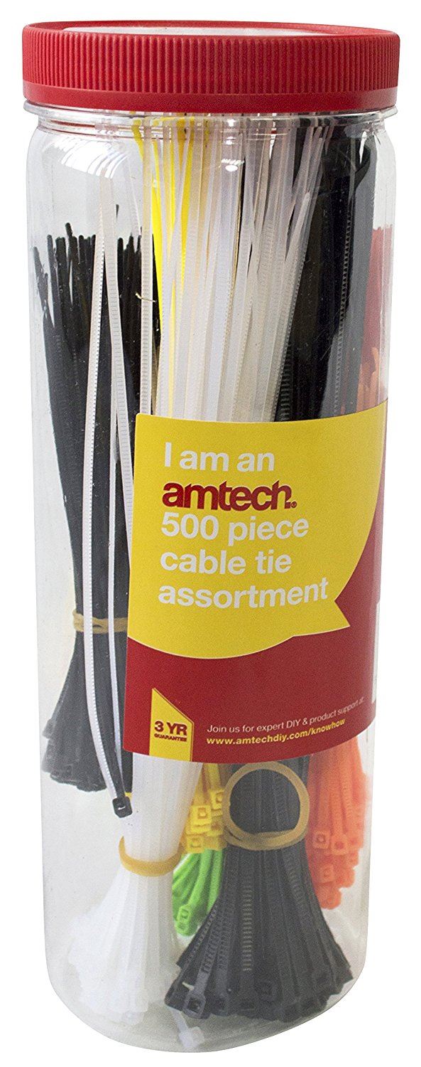 Assorted Cable Ties 500 Pack - S0680 Ultimate Organizing Solution
