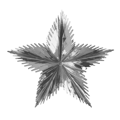 CHRISTMAS FOIL 5 SECTION STARBURST 16" - SILVER. DP55801