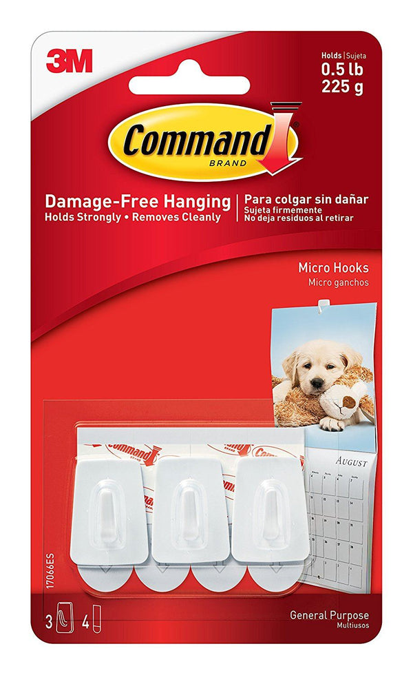 COMMAND MICRO HOOKS 3/PK. 17066 832947
