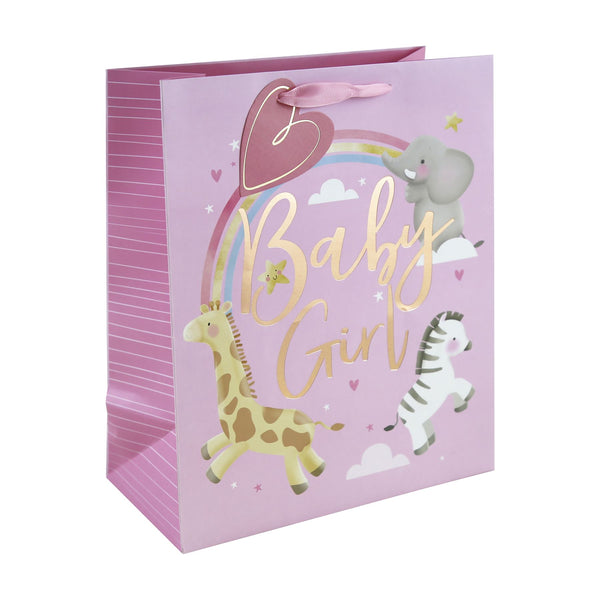 EUROWRAP BABY GIRL LARGE GIFT BAG APX 27 X 33 X 14 CM. 35386-2C
