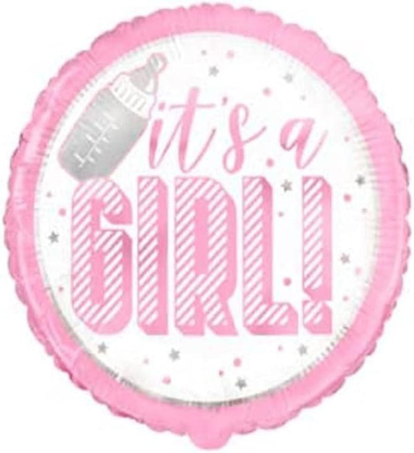 Baby Shower Girl Balloon - Pink Foil Round 18" UNI56763