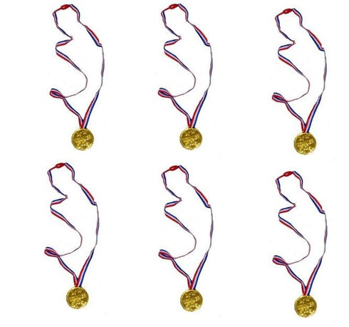 Winners Medal Pack - Gold Neckcord Medals 3.5cm, Set of 6