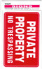 Private Property Stickers 30x20cm - Secure Your Area with JL9010