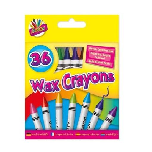 Wax Crayons Pack - Vibrant 36 Colors TA5079 for Creative Art