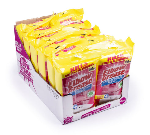 Antibacterial Wipes - ELBOW GREASE PINK BLUSH 80/PK | EG180