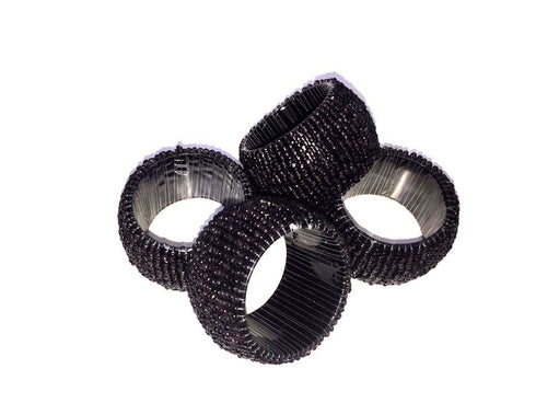 CHOCOLATE BROWN NAPKINS RING 4/PK. KI6745