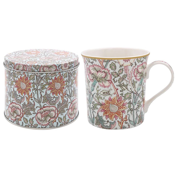 William Morris Mug - Pink and Rose Design in a Tin LP95376