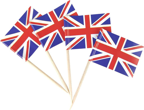 SHATCHI UNION JACK SANDWICH / COKTAIL PARTY FLAGS 50/PK. 116241