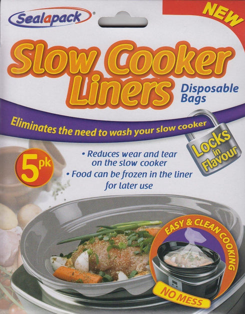 Slow Cooker Liners - Sealapack 5 No Mess Bags for Easy Cooking