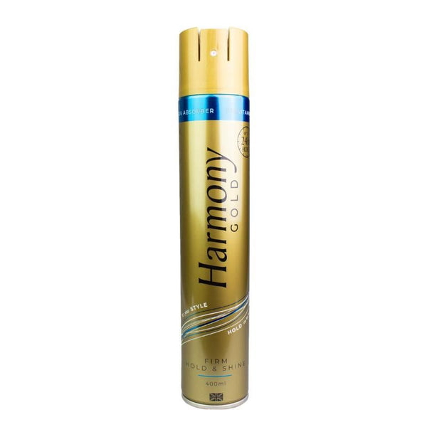 HARMONY GOLD FIRM HOLD & SHINE HAIRSPRAY 400ML 6/PK. 033401