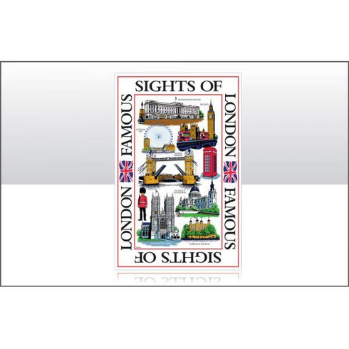 London Souvenir Tea Towel - Iconic SIGHTS OF LONDON EL54483