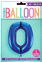 UNIQUE BIRTHDAY BLUE GLITZ NUMBER 0 FOIL BALLOON 34". UNI55740
