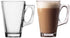 Latte Glasses Set - 2 Cafe Latte 240ml Elegant Cups RY1603