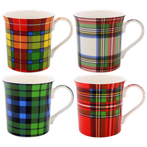 Tartan Colourful Mug - Unique LP96178 Assorted Patterns