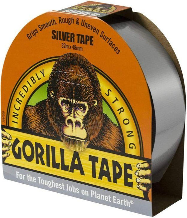 Silver Gorilla Tape 48mm x 32m - Ultra-Strong Adhesive Power