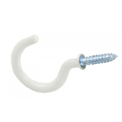 White Cup Hooks - FAST PAK VALUE 3172 1' PVC 8-Pack