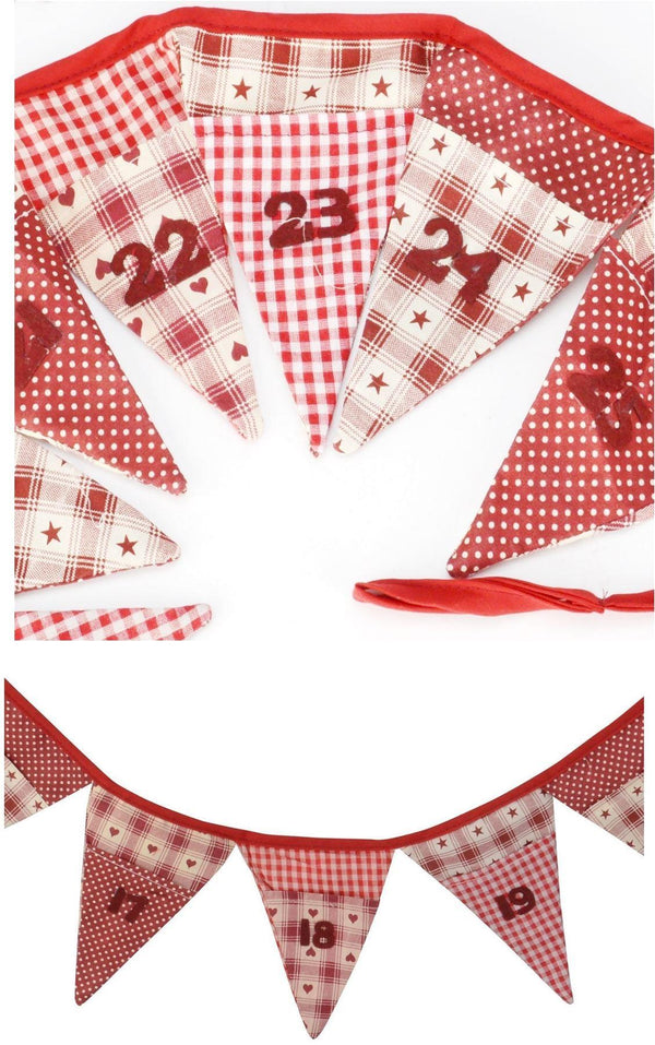 3.15 COTTON ADVENT BUNTING ROW FOR CHRISTMAS. XM2199A