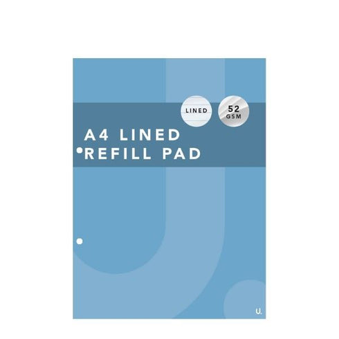 A4 Lined Refill Pad - U Stationery P1100 Refill Pad