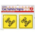 2X CAR SAFETY SIGNS BABY CHILD ON BOARD SUCTION CUP. RY3109