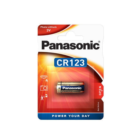 CR123 Lithium Battery - PANASONIC 3V Photo Cell - PANACR123