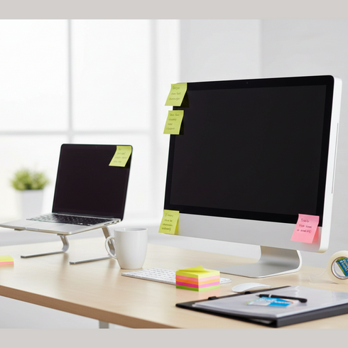 350 STICKY MEMO NOTES 5CM X 5CM. T301365