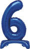 Giant Number 6 Balloon - 76cm Blue Foil for Parties | UNI12886