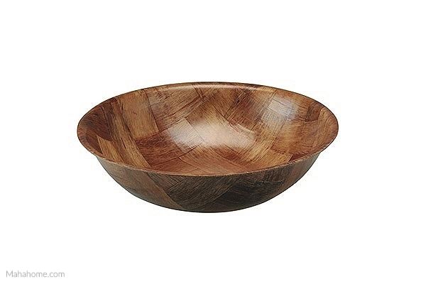 Wooden Serving Bowl - WOOVEN WOOD BOWL 15CM AP1917