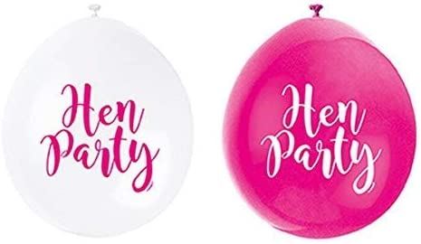Hen Party Balloons - Unique Multicolour Latex Pack | UNI56068