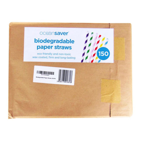 OCEAN SAVER BIODEGRADABLE PAPER STRAWS 150/PK. OL318058OTL