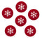6 PACK FELT SNOWFLAKE COASTER. 505005