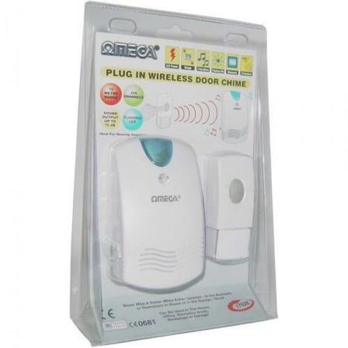 Wireless Door Chime with Light - OMEGA PLUG IN 17526