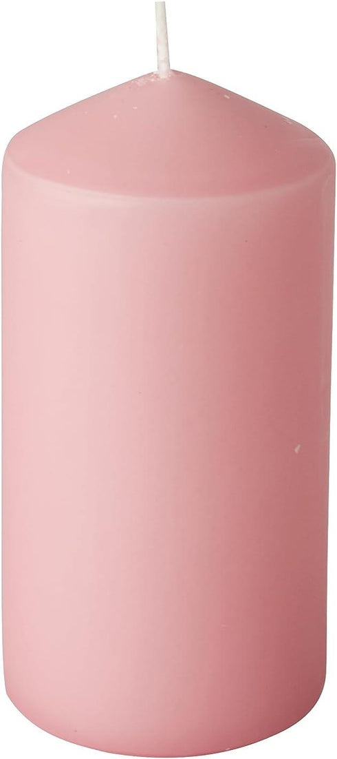 PACK OF 8 PINK PILLAR CANDLES 50 X 100 MM. PS17982