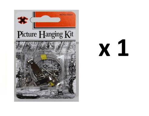 Picture Hanging Kit - SHAW X Nickel Plated, Easy Install FS12881