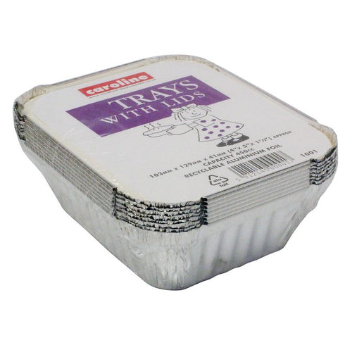 Foil Tray with Lids - Caroline 16oz Pack of 10 - CV1001