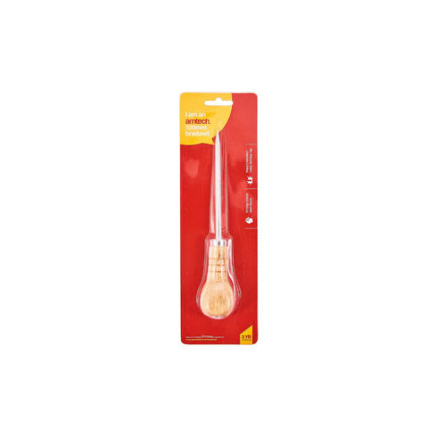 AM-TECH 4" BRADAWL WOODEN HANDLE SCRIBING HOLE STARTER. S2450