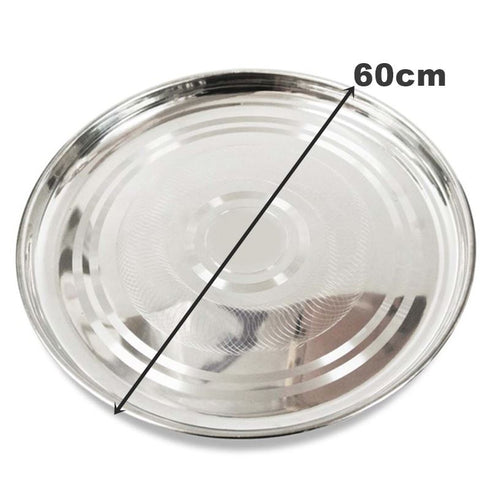 STAINLESS STEEL ROUND TRAY 60CM. SS34597