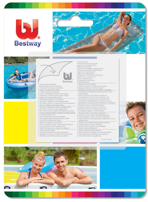 BESTWAY HEAVY DUTY REPAIR PATCH X 10 FOR INFLATABLE. BW62068