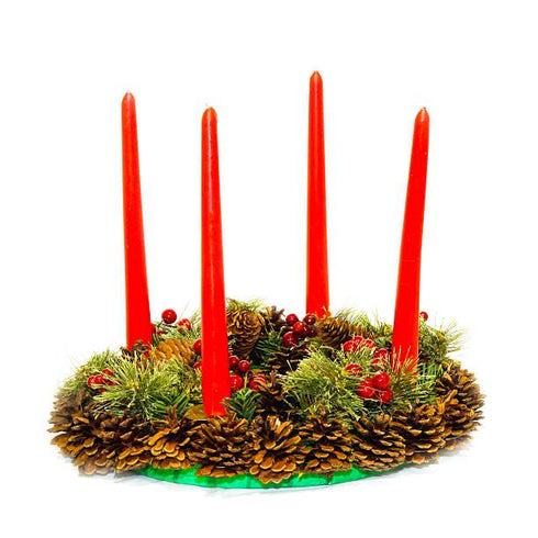 BOLSIUS RED TAPERED DINNER CANDLES 245MM 7.5H 10/PK. 103600352241