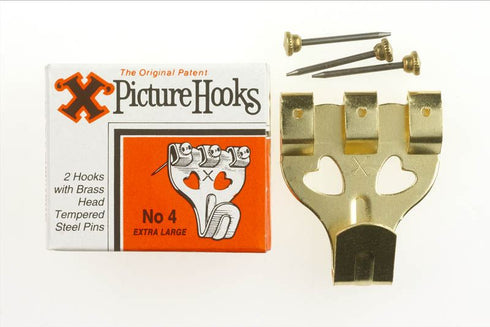 Picture Hanging Hooks - Brass Head Pins 2/Pack FS12812