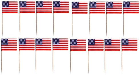 PAP STAR AMERICA FLAG PARTY TOOTHPICK 500/PK. PS16657